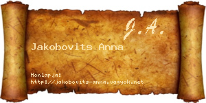 Jakobovits Anna névjegykártya
